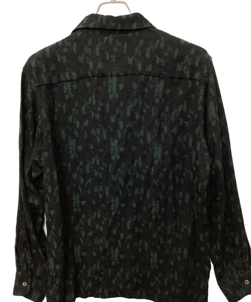 Needles（ニードルズ）Needles (ニードルズ) Classic Shirt Rayon Abstract Jq ブラック×グリーン サイズ:Lの古着・服飾アイテム