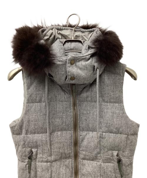 TATRAS（タトラス）TATRAS (タトラス) ファー付ダウンベスト グレー サイズ:01の古着・服飾アイテム