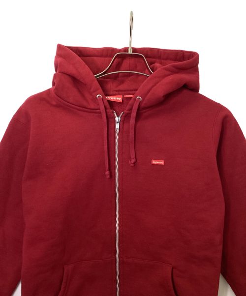 SUPREME（シュプリーム）Supreme (シュプリーム) スモールボックスロゴジップアップパーカー レッド サイズ:Sの古着・服飾アイテム