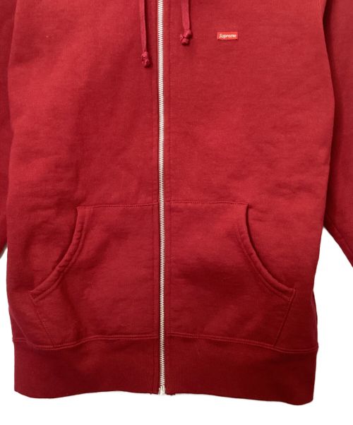 SUPREME（シュプリーム）Supreme (シュプリーム) スモールボックスロゴジップアップパーカー レッド サイズ:Sの古着・服飾アイテム