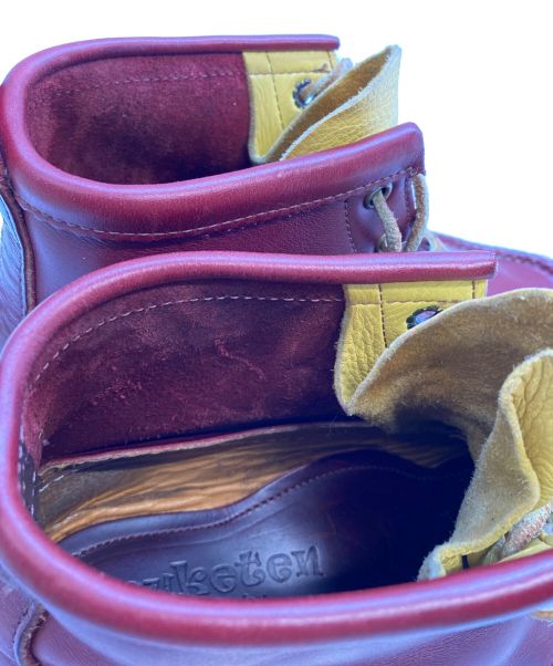 YUKETEN（ユケテン）YUKETEN (ユケテン) MAINE GUIDE 5 EYE DB BOOTS レッド サイズ:8Eの古着・服飾アイテム