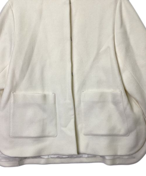 E by eclat（イーバイエクラ）E By Eclat (イーバイエクラ) ノーカラーショートコート ベージュ サイズ:40の古着・服飾アイテム