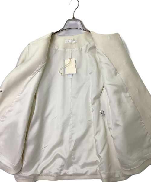 E by eclat（イーバイエクラ）E By Eclat (イーバイエクラ) ノーカラーショートコート ベージュ サイズ:40の古着・服飾アイテム