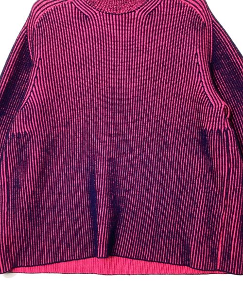 FUMITO GANRYU（フミトガンリュウ）FUMITO GANRYU (フミトガンリュウ) ハイネックニット ネイビー×ピンク サイズ:3の古着・服飾アイテム