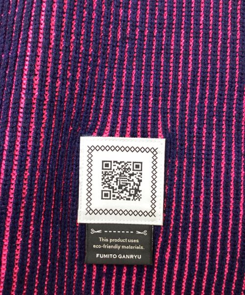 FUMITO GANRYU（フミトガンリュウ）FUMITO GANRYU (フミトガンリュウ) ハイネックニット ネイビー×ピンク サイズ:3の古着・服飾アイテム