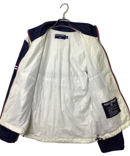 POLO SPORT（ポロスポーツ）POLO SPORT (ポロスポーツ) ナイロンジャケット ホワイト×ネイビー サイズ:Mの古着・服飾アイテム