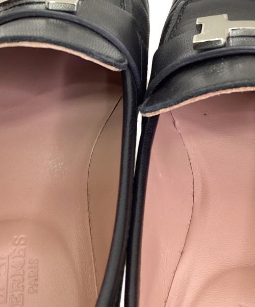 HERMES（エルメス）HERMES (エルメス) コンスタンスローファー ブラック サイズ:36 1/2の古着・服飾アイテム