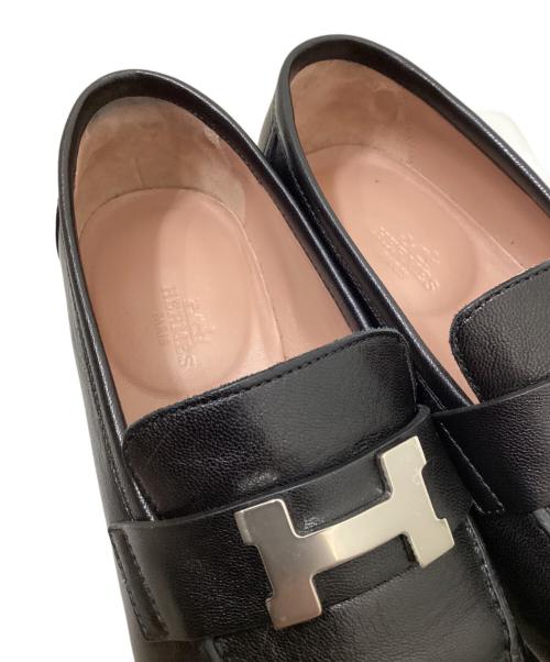 HERMES（エルメス）HERMES (エルメス) コンスタンスローファー ブラック サイズ:36 1/2の古着・服飾アイテム