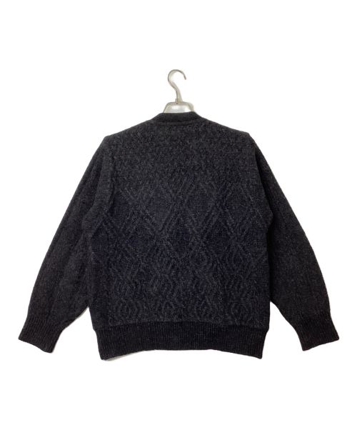 Yves Saint Laurent（イヴサンローラン）Yves Saint Laurent (イヴサンローラン) ケーブルニットカーディガン ブラック サイズ:Lの古着・服飾アイテム