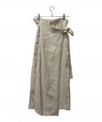 styling/スタイリング）の古着「バックサテン2WAYラップスカート」｜アイボリー