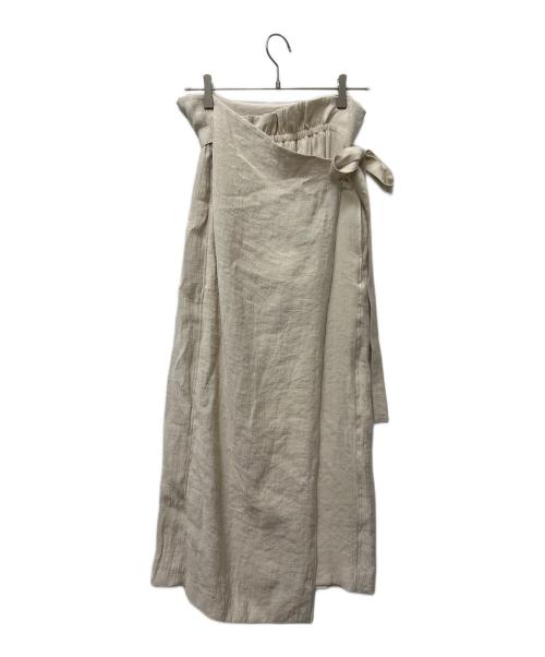 styling/（スタイリング）styling/ (スタイリング) バックサテン2WAYラップスカート アイボリーの古着・服飾アイテム
