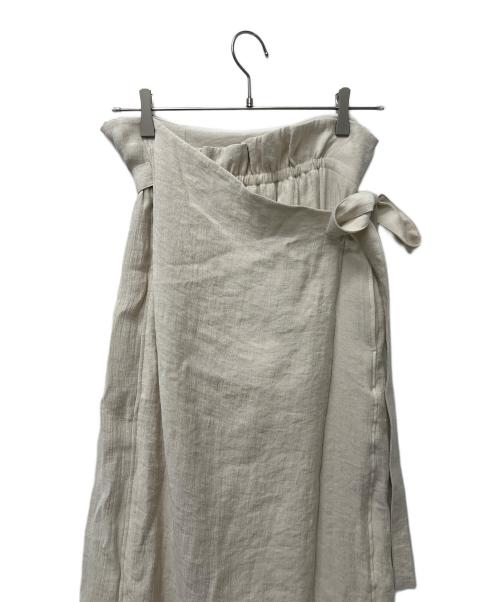styling/（スタイリング）styling/ (スタイリング) バックサテン2WAYラップスカート アイボリーの古着・服飾アイテム