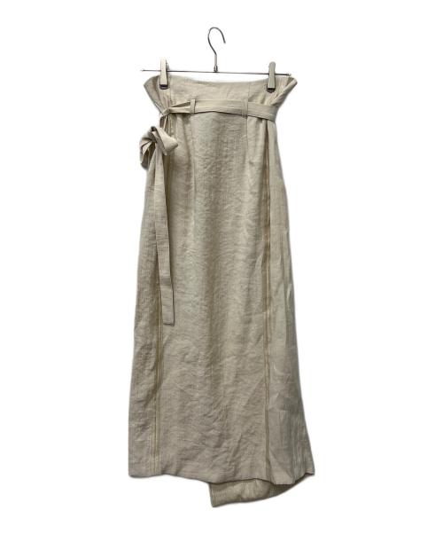 styling/（スタイリング）styling/ (スタイリング) バックサテン2WAYラップスカート アイボリーの古着・服飾アイテム