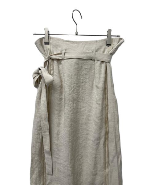 styling/（スタイリング）styling/ (スタイリング) バックサテン2WAYラップスカート アイボリーの古着・服飾アイテム
