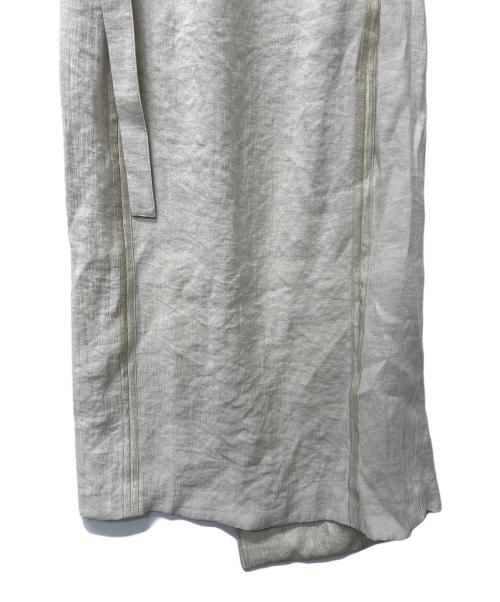 styling/（スタイリング）styling/ (スタイリング) バックサテン2WAYラップスカート アイボリーの古着・服飾アイテム