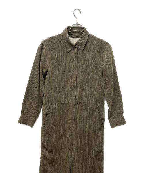 TODAYFUL（トゥデイフル）TODAYFUL (トゥデイフル) ヘリンボーンシャツコンビネゾン ベージュ サイズ:36の古着・服飾アイテム