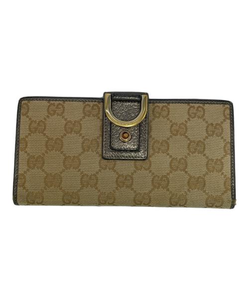 GUCCI（グッチ）GUCCI (グッチ) 財布 ブラウン×ゴールドの古着・服飾アイテム