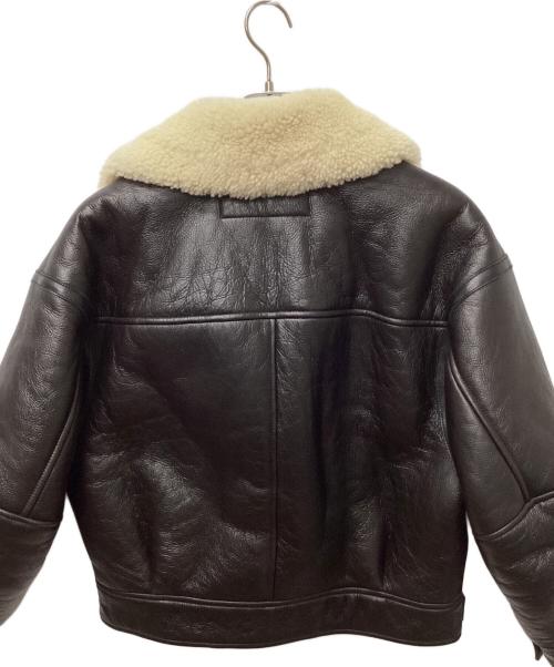 Acne studios（アクネ ストゥディオス）Acne studios (アクネ ストゥディオス) レザーシアリングジャケット ブラック サイズ:32の古着・服飾アイテム