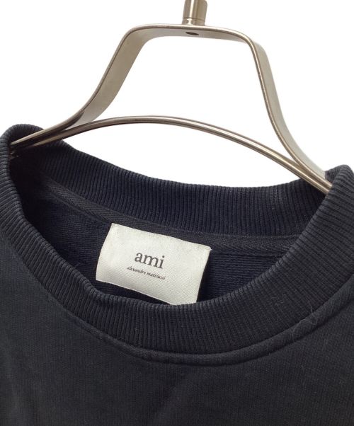 AMI Alexandre Mattiussi（アミアレクサンドルマテュッシ）AMI Alexandre Mattiussi (アミ アレクサンドル マテュッシ) 刺繍ロゴスウェット ブラック サイズ:XLの古着・服飾アイテム