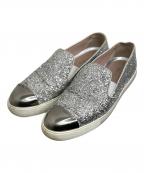 MIU MIUミュウミュウ）の古着「グリッタースリッポン」｜グレー