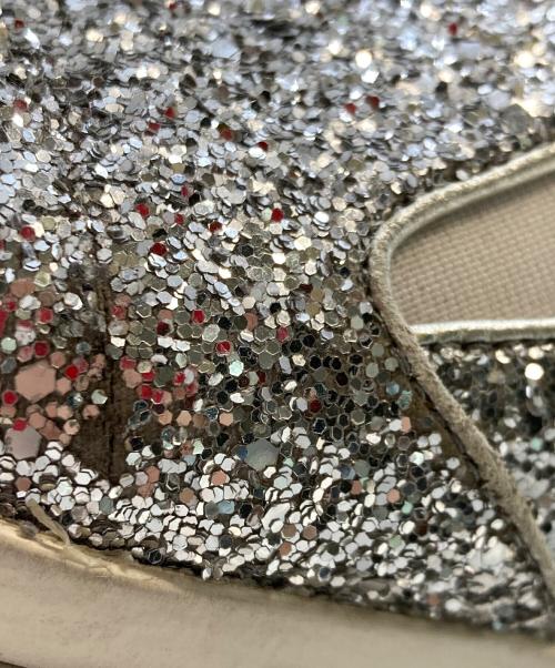 MIU MIU（ミュウミュウ）MIU MIU (ミュウミュウ) グリッタースリッポン グレー サイズ:38.5の古着・服飾アイテム