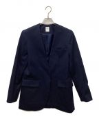 deresデレス）の古着「ノーカラージャケット」｜ネイビー