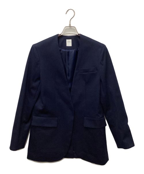 deres（デレス）deres (デレス) ノーカラージャケット ネイビー サイズ:FREEの古着・服飾アイテム