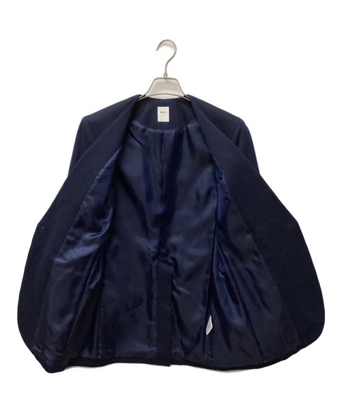 deres（デレス）deres (デレス) ノーカラージャケット ネイビー サイズ:FREEの古着・服飾アイテム