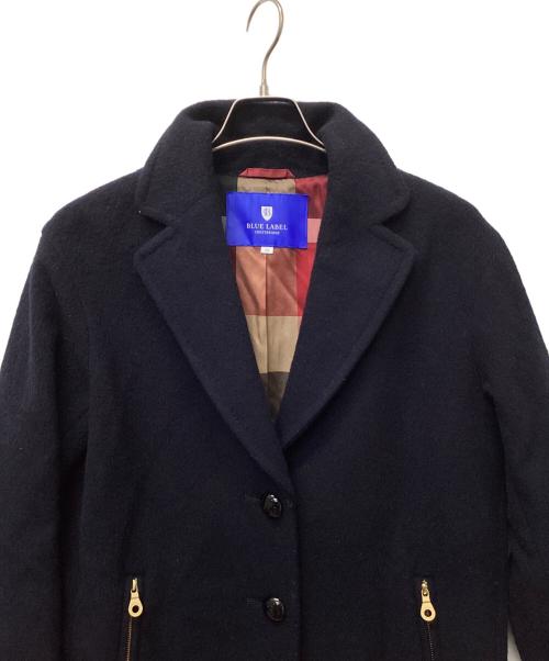 BLUE LABEL CRESTBRIDGE（ブルーレーベルクレストブリッジ）BLUE LABEL CRESTBRIDGE (ブルーレーベルクレストブリッジ) チェスターコート ネイビー サイズ:38の古着・服飾アイテム