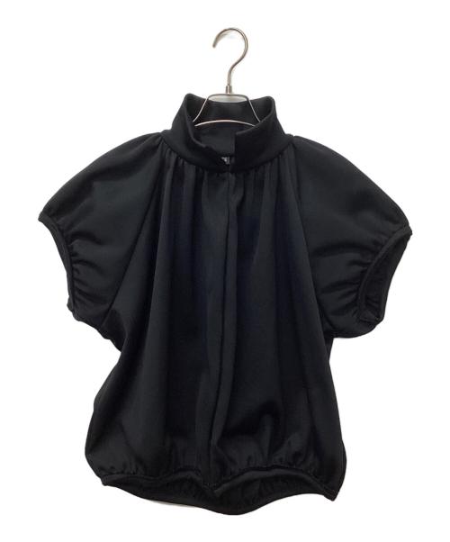 Y's（ワイズ）Y's (ワイズ) パフスリーブブラウス ブラック サイズ:2の古着・服飾アイテム