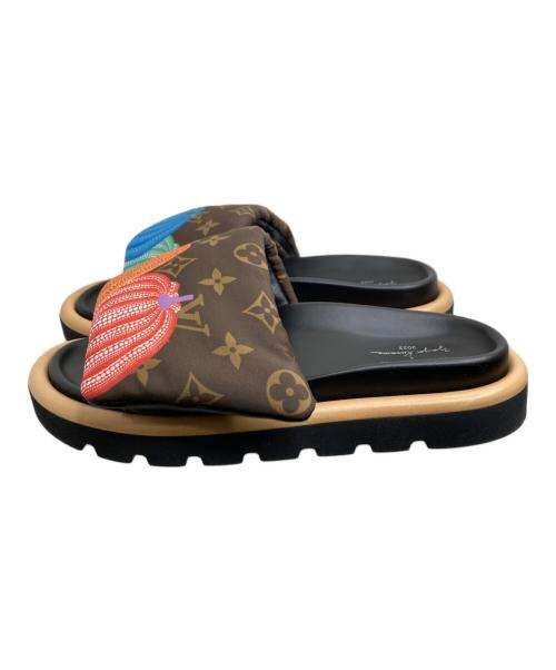 LOUIS VUITTON（ルイ ヴィトン）LOUIS VUITTON (ルイ ヴィトン) 草間彌生 (クサマヤヨイ) サンダル ブラウンマルチ サイズ:38の古着・服飾アイテム