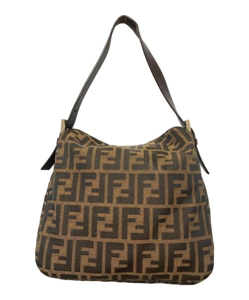 FENDI（フェンディ）FENDI (フェンディ) ハンドバッグ ベージュ×ブラウンの古着・服飾アイテム