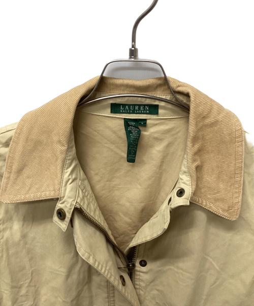 LAUREN RALPH LAUREN（ローレンラルフローレン）LAUREN RALPH LAUREN (ローレンラルフローレン) 襟コーデュロイジャケット ベージュ サイズ:Lの古着・服飾アイテム