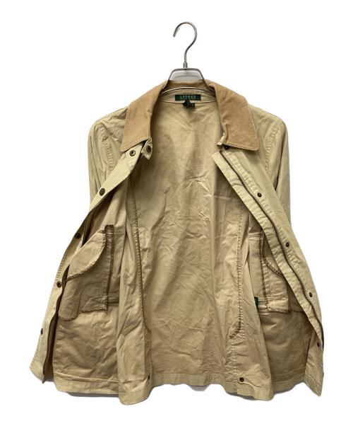 LAUREN RALPH LAUREN（ローレンラルフローレン）LAUREN RALPH LAUREN (ローレンラルフローレン) 襟コーデュロイジャケット ベージュ サイズ:Lの古着・服飾アイテム