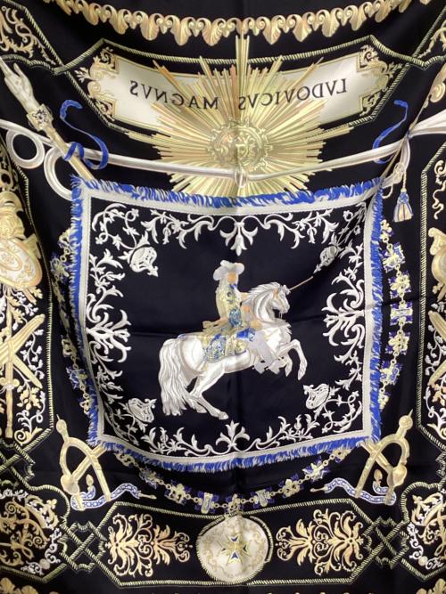HERMES（エルメス）HERMES (エルメス) シルクスカーフ ブラックの古着・服飾アイテム