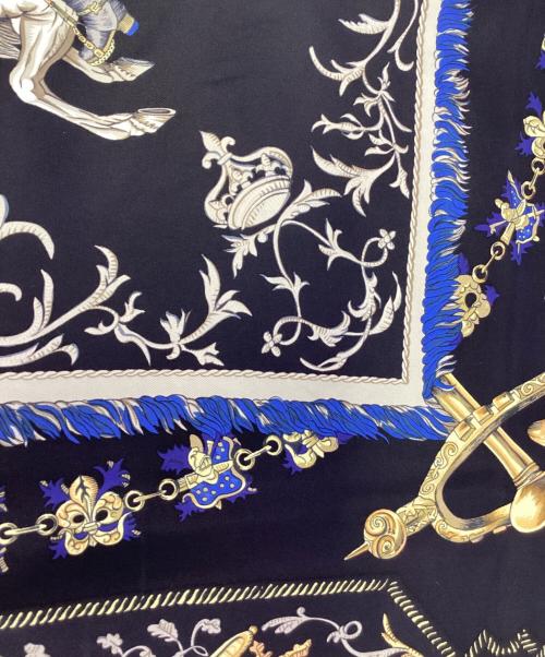 HERMES（エルメス）HERMES (エルメス) シルクスカーフ ブラックの古着・服飾アイテム