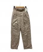 HER LIP TOハーリップトゥ）の古着「Vegan Leather Tapered Pants」｜ベージュ