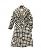 HER LIP TOハーリップトゥ）の古着「Loop Yarn Belted Down Coat」｜ホワイト×ブラック