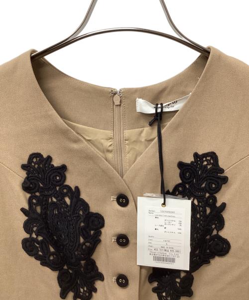 HER LIP TO（ハーリップトゥ）HER LIP TO (ハーリップトゥ) Lace Motif Twill Long Dress ブラウン サイズ:Sの古着・服飾アイテム