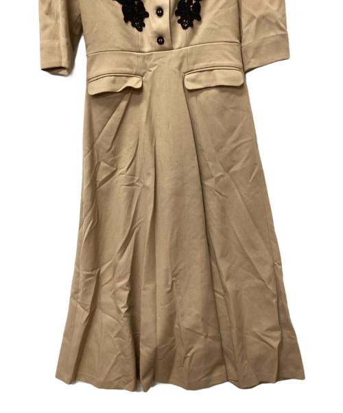 HER LIP TO（ハーリップトゥ）HER LIP TO (ハーリップトゥ) Lace Motif Twill Long Dress ブラウン サイズ:Sの古着・服飾アイテム