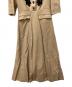 中古・古着 HER LIP TO (ハーリップトゥ) Lace Motif Twill Long Dress ブラウン サイズ:S：7000円