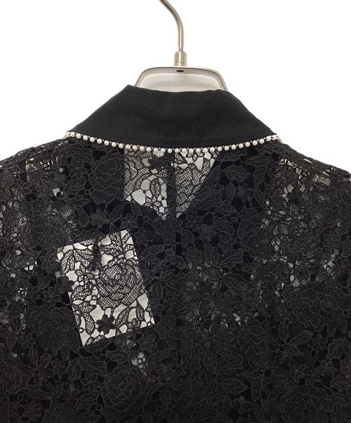 HER LIP TO（ハーリップトゥ）HER LIP TO (ハーリップトゥ) Gardenia Lace BowTie Blouse ブラック サイズ:S 未使用品の古着・服飾アイテム