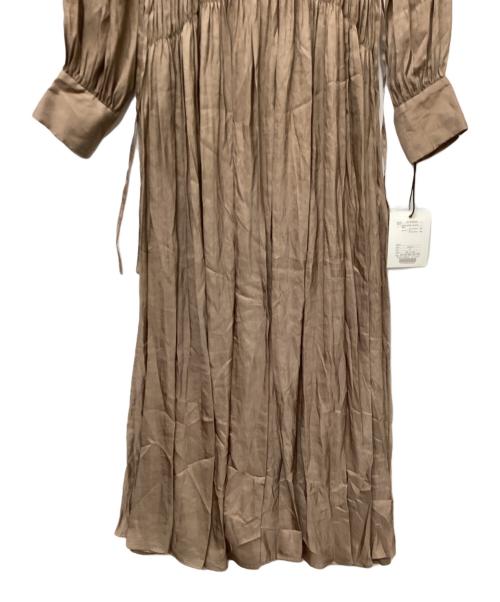 HER LIP TO（ハーリップトゥ）HER LIP TO (ハーリップトゥ) Side Bow Vintage Twill Dress ブラウン サイズ:M 未使用品の古着・服飾アイテム