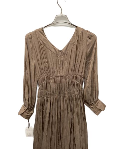 HER LIP TO（ハーリップトゥ）HER LIP TO (ハーリップトゥ) Side Bow Vintage Twill Dress ブラウン サイズ:M 未使用品の古着・服飾アイテム