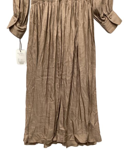 HER LIP TO（ハーリップトゥ）HER LIP TO (ハーリップトゥ) Side Bow Vintage Twill Dress ブラウン サイズ:M 未使用品の古着・服飾アイテム