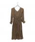 HER LIP TO (ハーリップトゥ) Side Bow Vintage Twill Dress ブラウン サイズ:M 未使用品：5000円