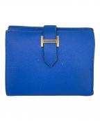 HERMESエルメス）の古着「2つ折り財布」｜ブルー