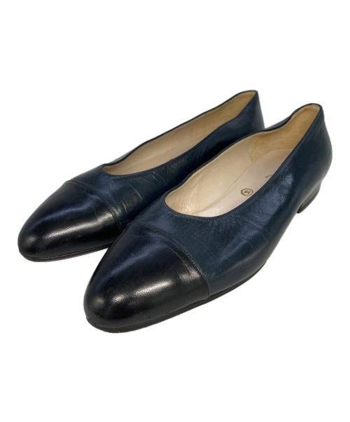 CHANEL（シャネル）CHANEL (シャネル) フラットパンプス ブラック サイズ:36の古着・服飾アイテム