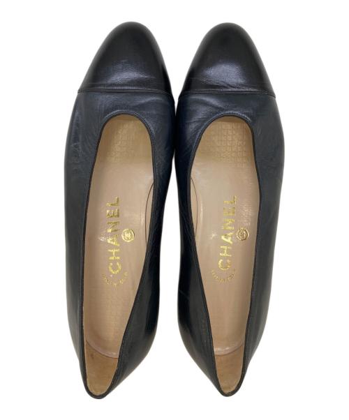 CHANEL（シャネル）CHANEL (シャネル) フラットパンプス ブラック サイズ:36の古着・服飾アイテム