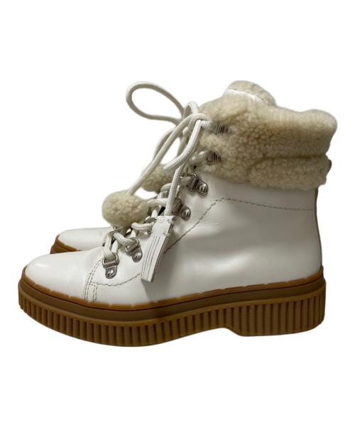 TOD'S（トッズ）TOD'S (トッズ) レースアップブーツ ホワイト サイズ:35 1/2の古着・服飾アイテム